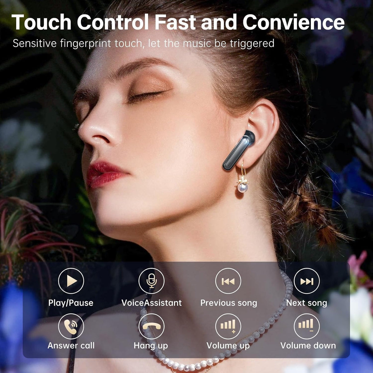 Wireless Earbuds, Bluetooth 5.3 Headphones HiFi Stereo