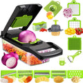Vegetable Chopper Cutter 16-in-1, Food Veggie Chopper, Onion Dicer Mandoline Slicer with Container, Fruit Slicer and Cutter for Potato Salad Veggie Fruit French Fry Vege - Top Kitchen Tools & Gadgets