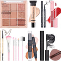 Makeup Set Kit for Women Teenagers,Make Up Sets for Women, Makeup Kits Includes 9 Color Eyeshadow, Foundation, Contour Stick, Eyeliner, Eyebrow Pencil, Mascara, Lip Gloss, Sponge,5Pcs Brushes #3